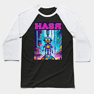 Cyberpunk Robot (Design 2) Baseball T-Shirt